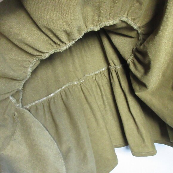 Natural Life Sweater Dress XS S Green Cotton Blend Tiered Oversized Boho 820 - Picture 8 of 13